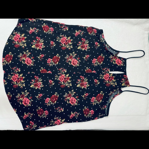 spaghetti strap floral polka dot halter tank NOT ADJUSTABLE & NO CLOSURES pullon - Picture 7 of 15